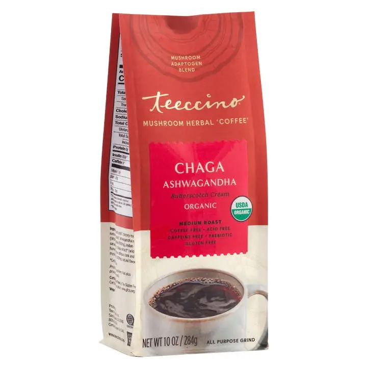 (TC) Chaga Ashwagandha Butterscotch Creme - Herbal Coffee- 10oz Ground